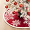 Set of 2 52"D/48''D Knitted Acrylic Red Christmas Tree Skirt
